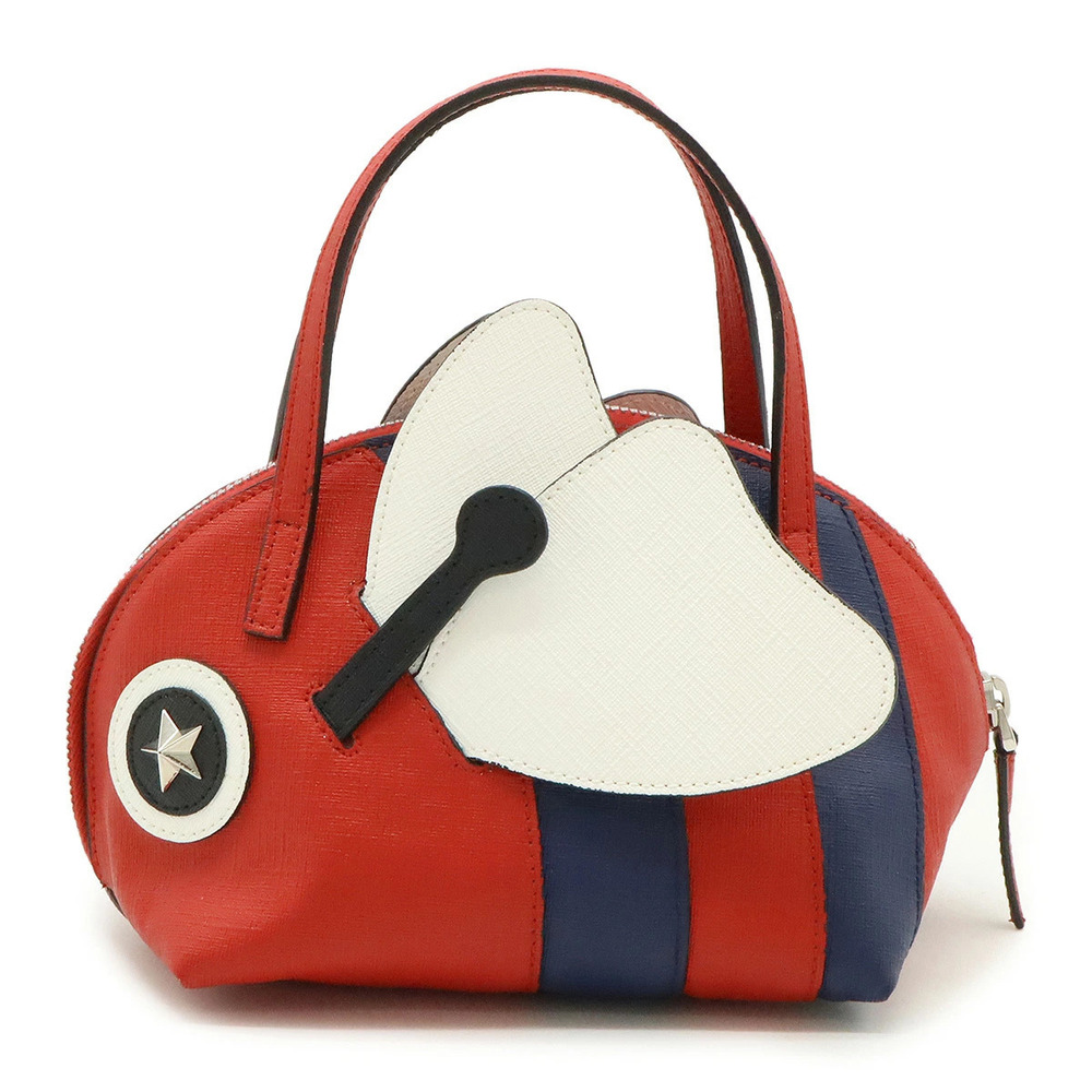 Gucci Bee Handbag Tote Leather Red White Navy Blue